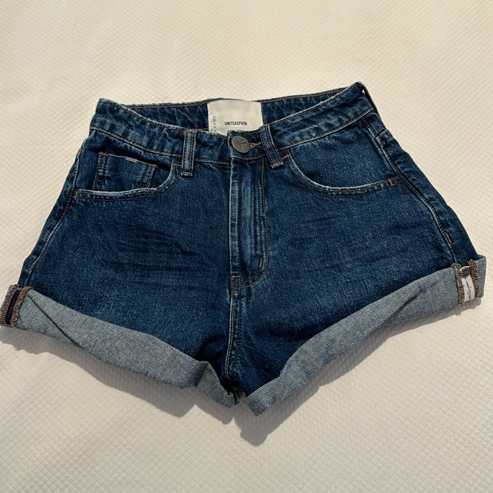 ONE TEASPOON BANDIT High Waist Blue Moon Size 23 Shorts!!!